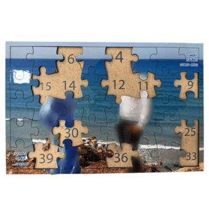 פאזל ספירת הגומר מעץ
